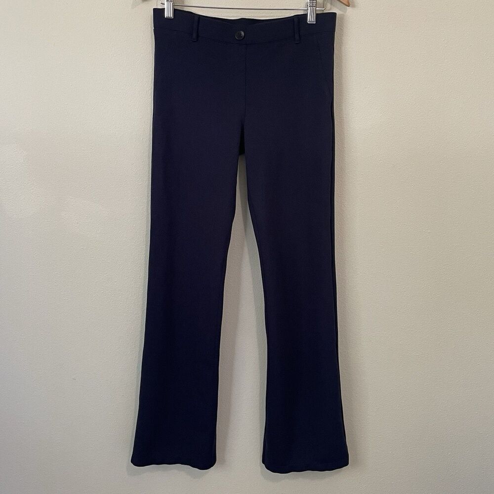 Betabrand Classic Dress Yoga Pants Women’sSize M Navy Blue Ponte Knit Stretch